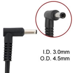 Dongle connector cord for HP laptops 4.5 mm-3.0 mm connector to standard hp ac adapter plug size of 7.5mm-5.00 mm